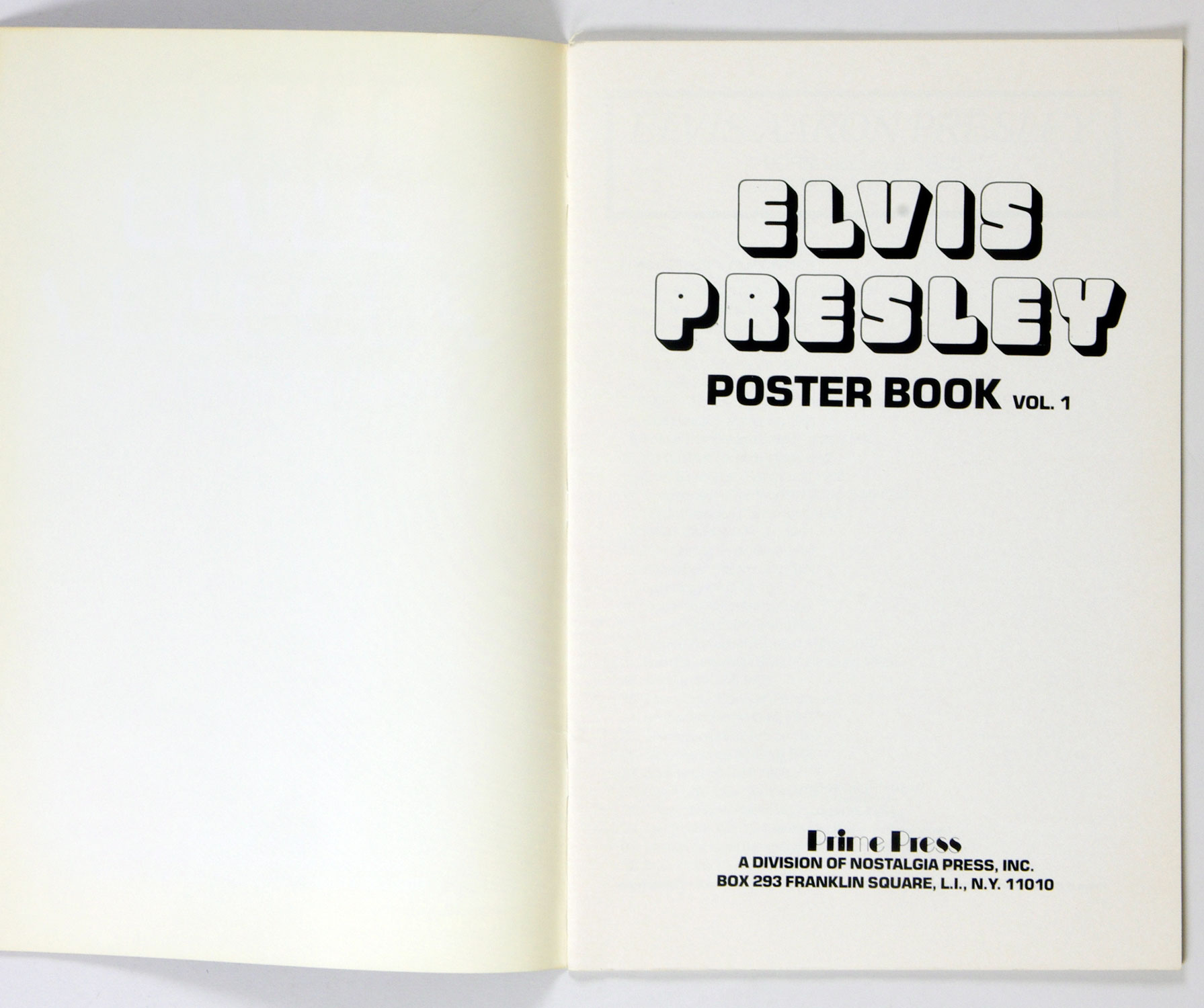 Elvis Presley Poster Book 1977 Vol. 1 Special Collector's Edition 22 Posters