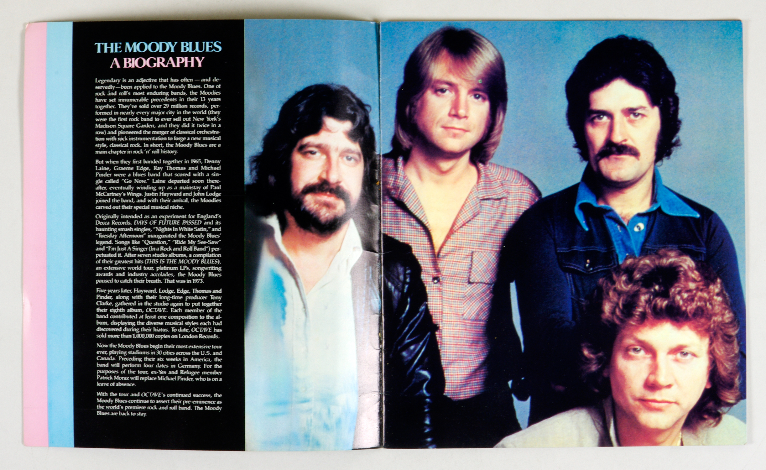 The Moody Blues Program Book 1978 Octave Tour 