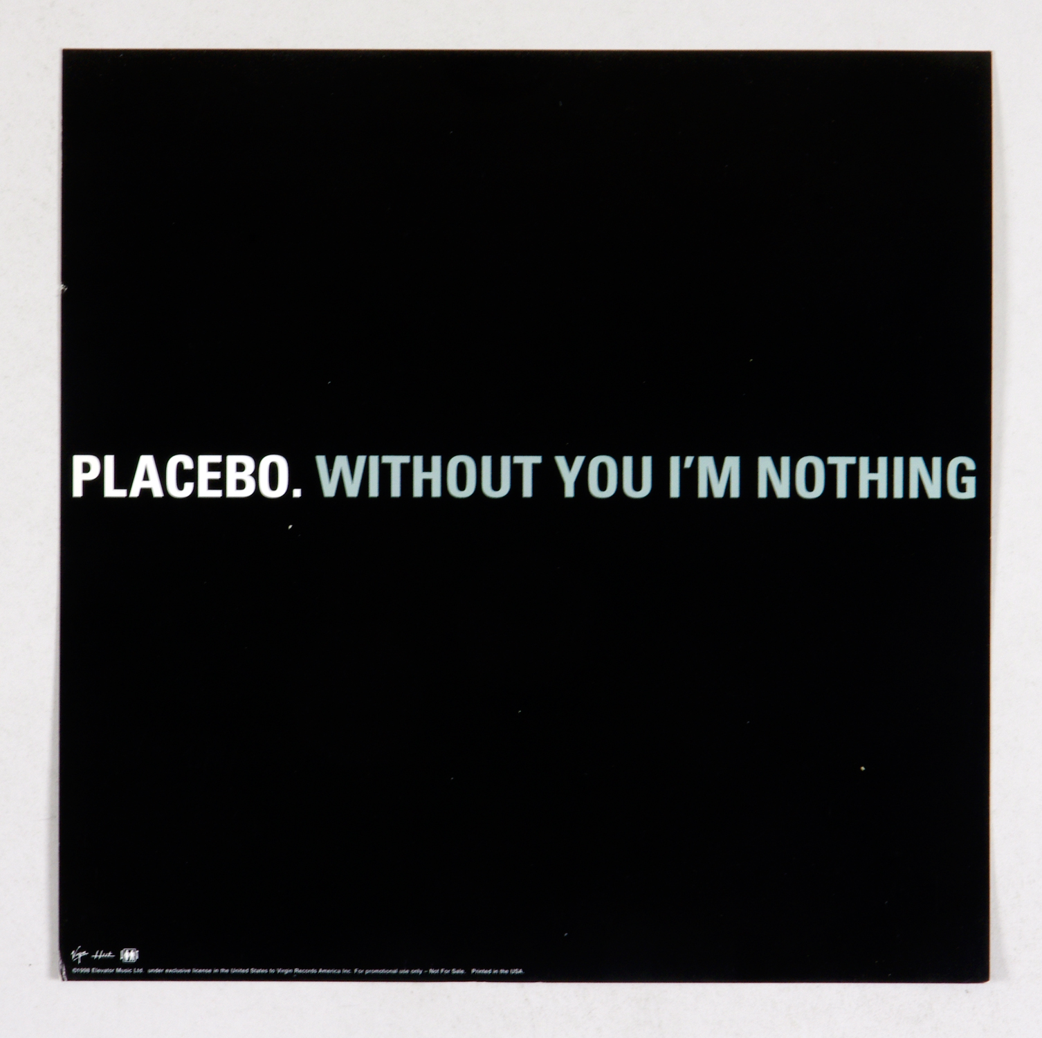 Placebo Poster Flat 1998 Without You I'm Nothing Album Promotion 12 x 12