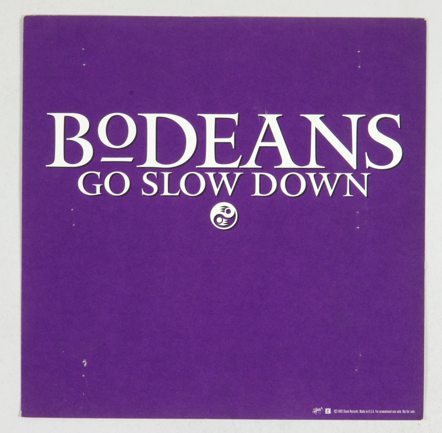 BoDeans Poster Flat 1993 Go Slow Down Album Promotion 12 x 12 