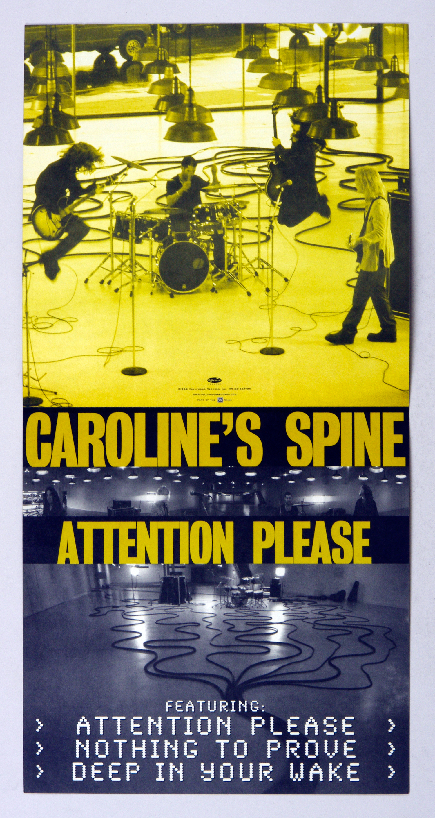 Caroline's Spine Poster Flat 1999 Attention Please Album Promo 12 x 12 