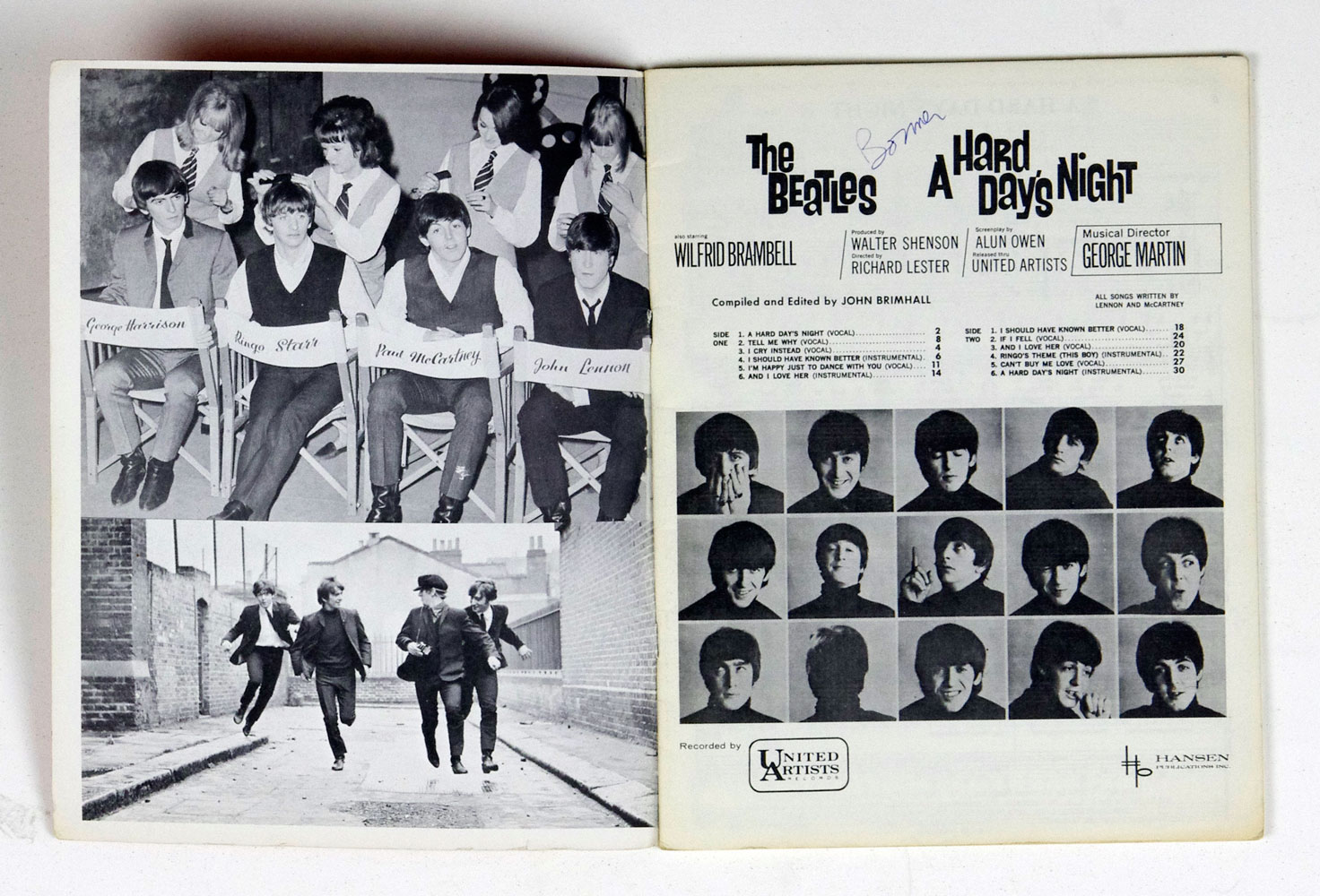 The Beatles Song Book 1964 A Hard Day's Night