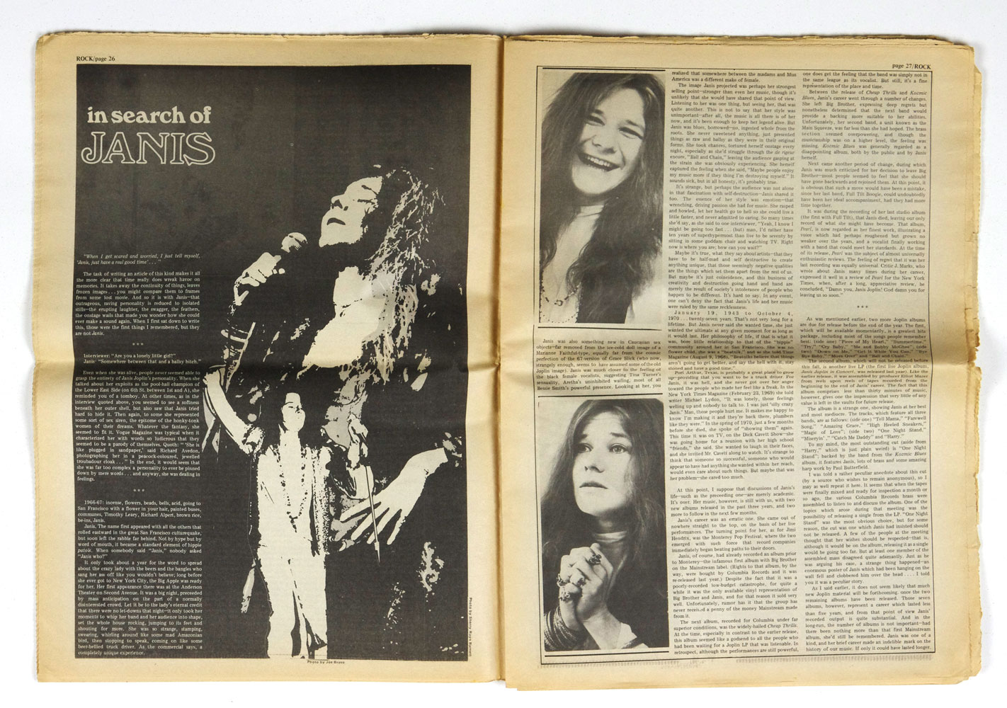 Rock Magazine Back Issue 4th Anniversary 1973 July 23