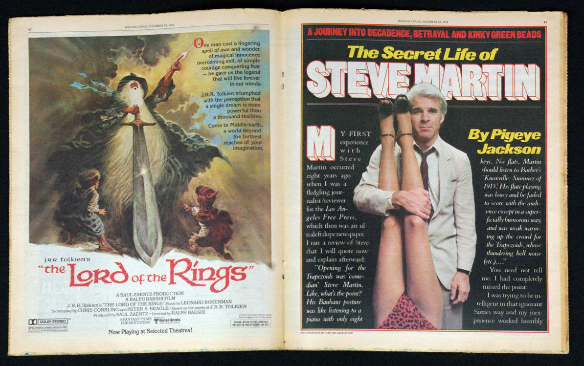 Rolling Stone Magazine Back Issue 1978 Nov 30 No. 279 Steve Martin 