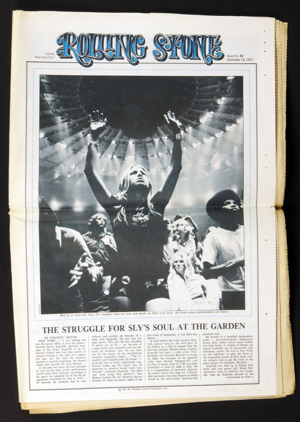 Rolling Stone Magazine Back Issue 1971 Oct 14 No. 93 Ike & Tina Turner 
