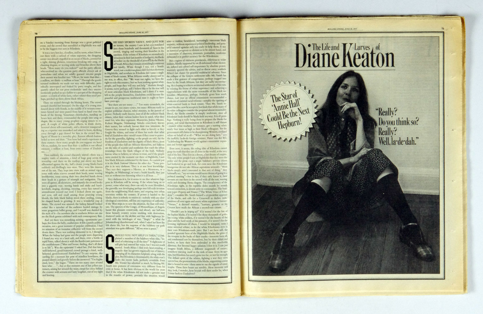 Rolling Stone Magazine Back Issue 1977 Jun 30 No. 242 Diane Keaton 
