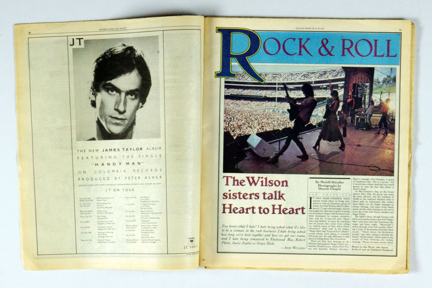 Rolling Stone Magazine Back Issue 1977 Jul 28 No. 244 Heart