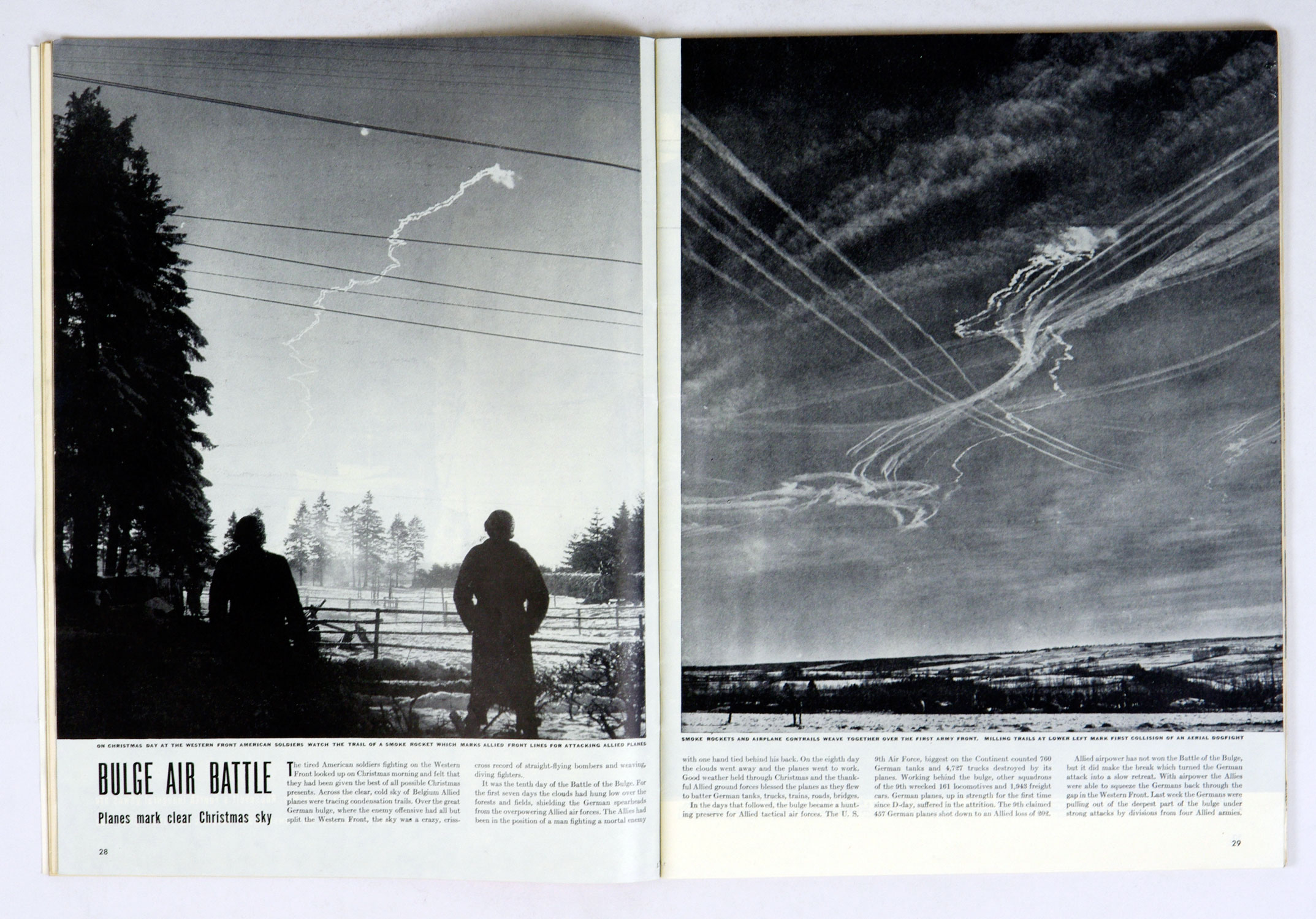 LIFE Magazine Back Issue 1945 January 22 Burge Air Battle Basketball