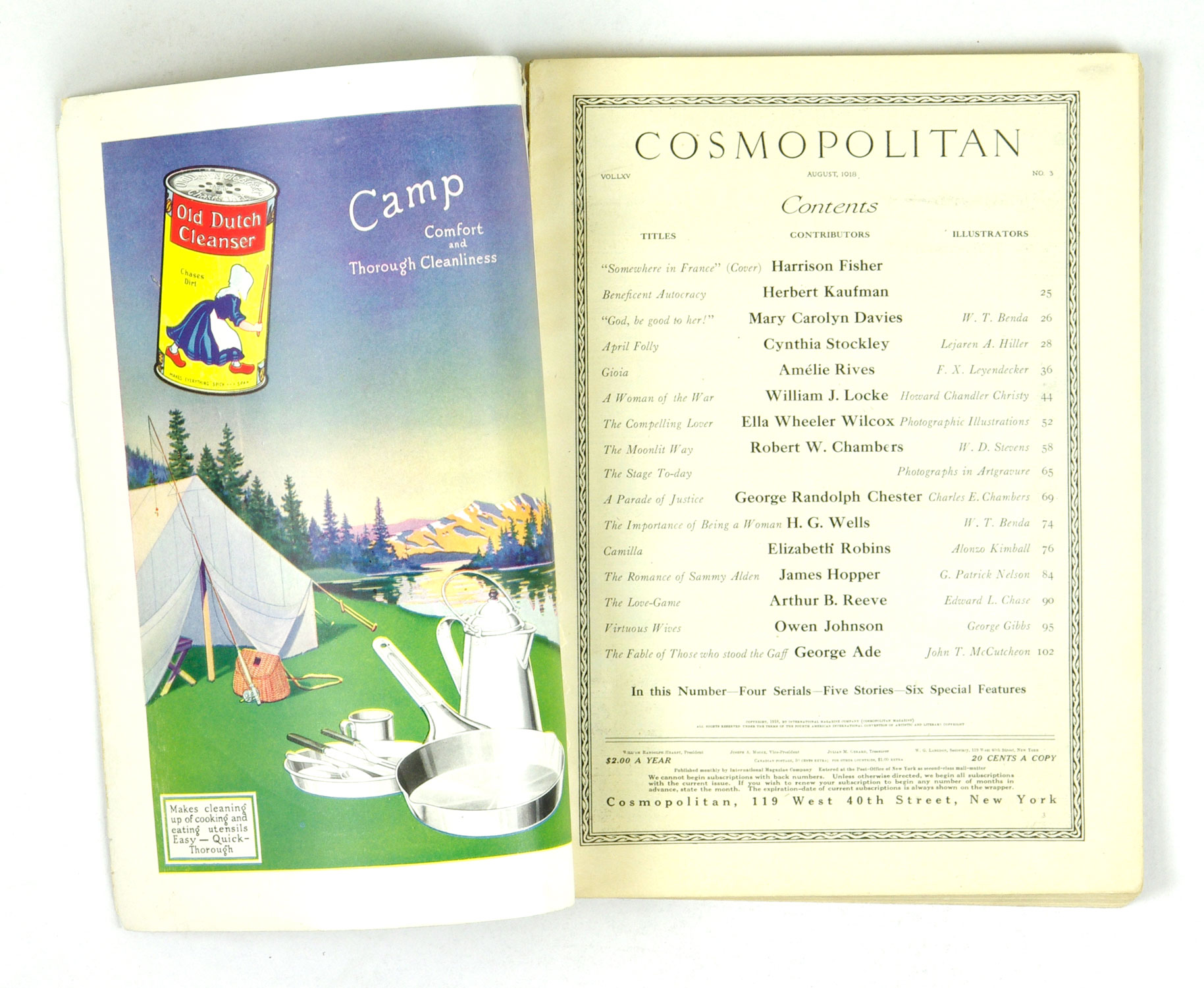 Cosmopolitan Back Issue 1918 Aug Somewhere In France