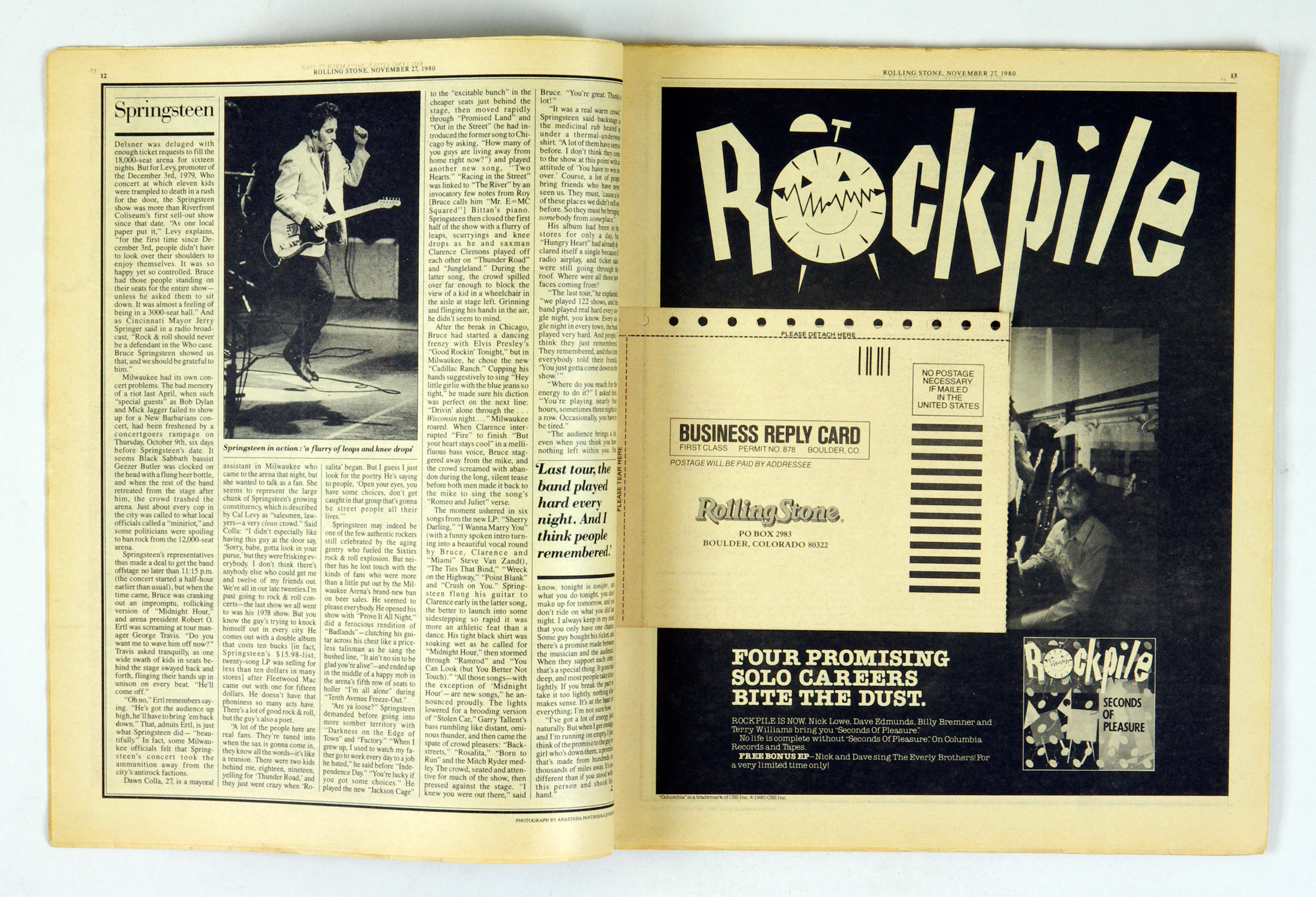 Rolling Stone Magazine Back Issue 1980 Nov 27 No. 331 Jill Clayburgh Michael Douglas