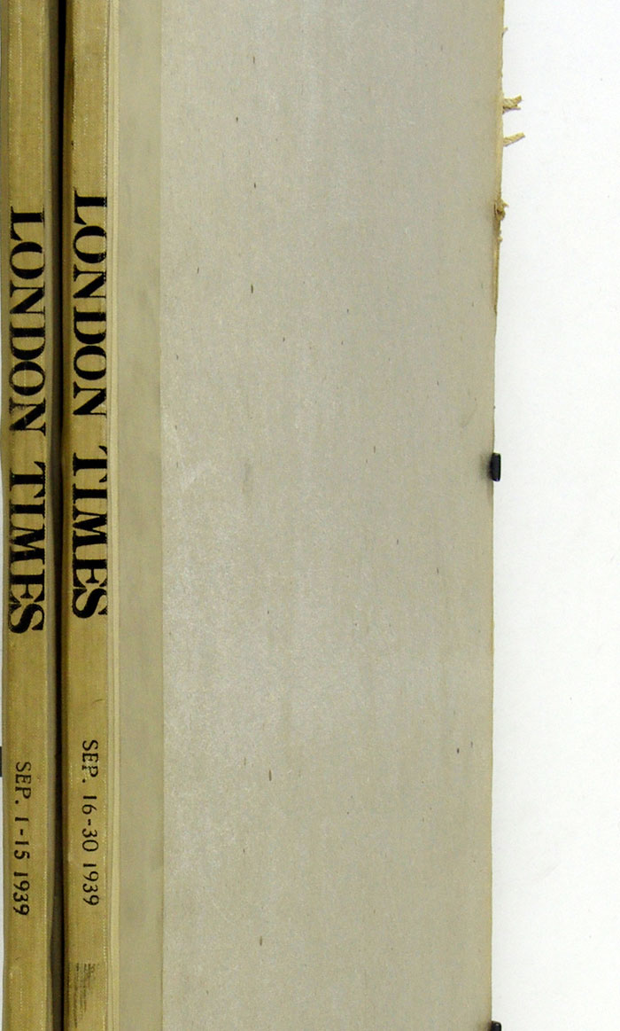 LONDON Times Historical News Paper 1939 September The Beginning of WW II Bound Book Set of 2