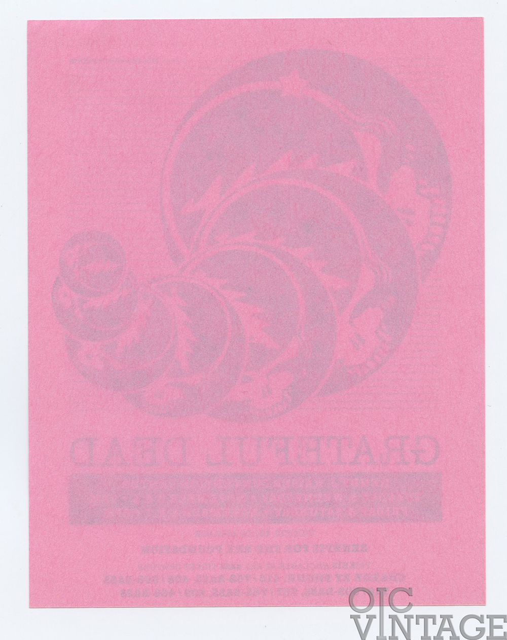 Grateful Dead Handbill 1987 Nov 6 Henry J. Kaiser Convention Center Oakland