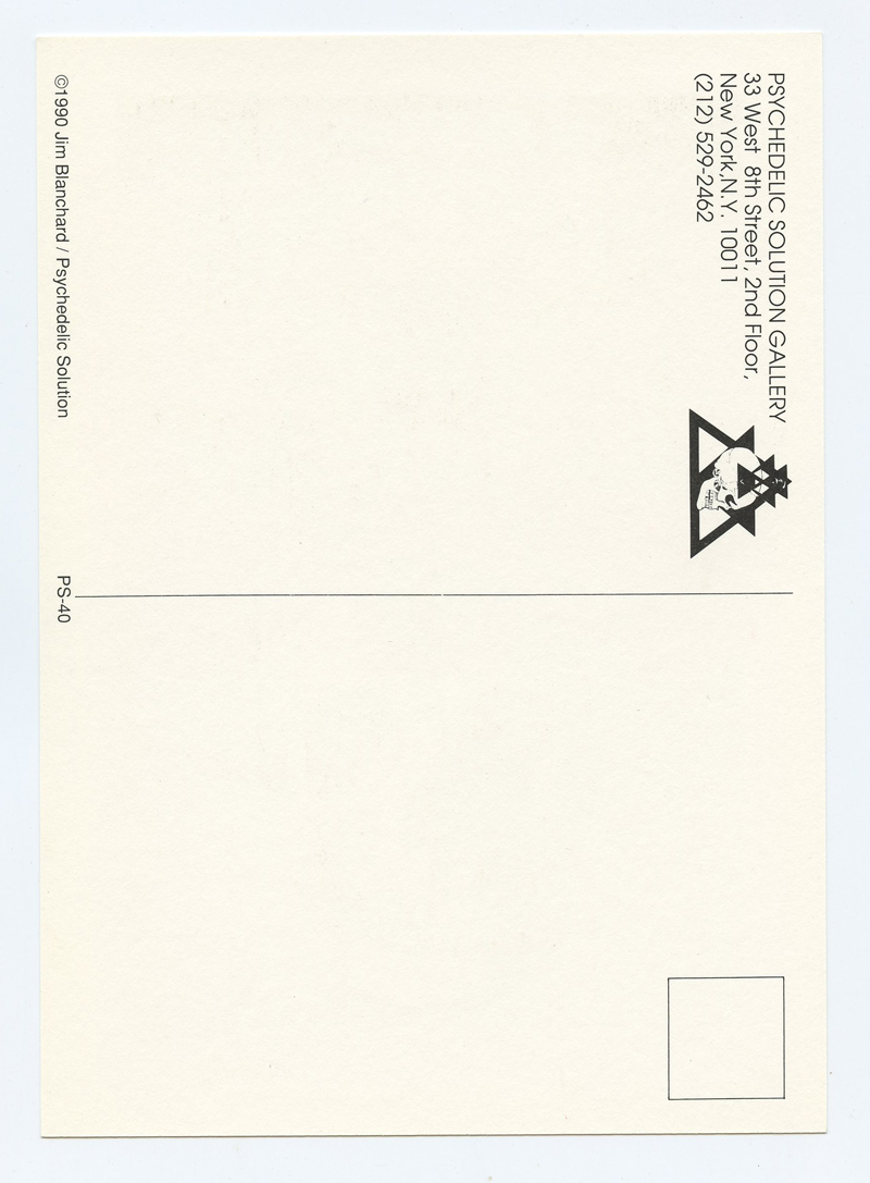 Jim Blanchard Postcard SKULL 1990 