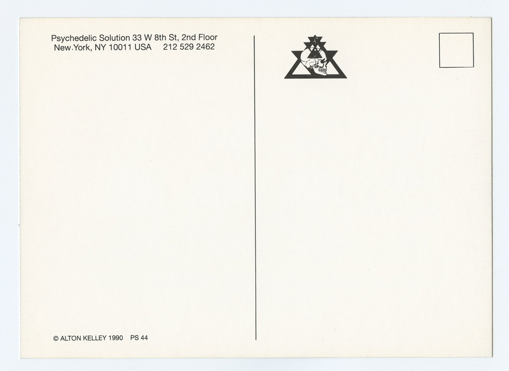 Alton Kelley Postcard 4 Million Years on The Road Exhibition 1990 Mar 1