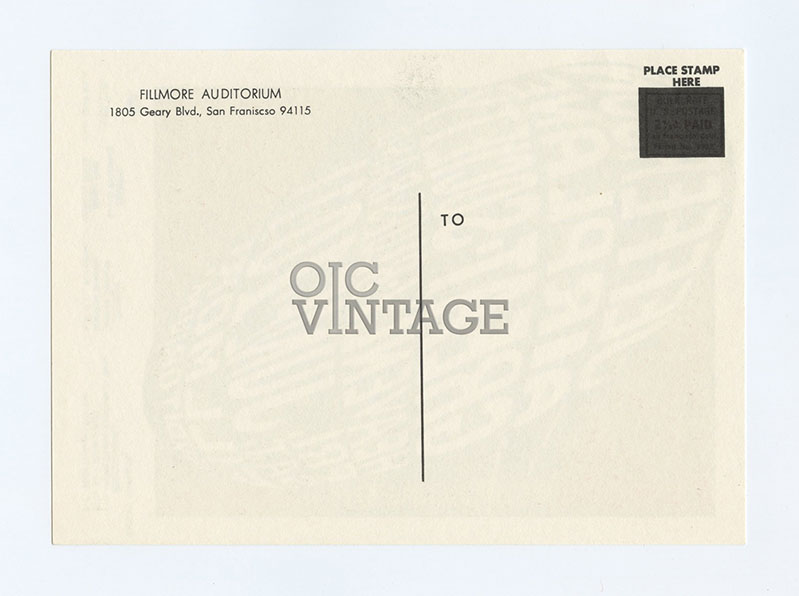 BG  10 Postcard Jefferson Airplane Great Society 1966 Jun 10