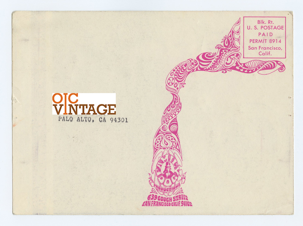 FD  97 Postcard Mailed Siegal Schwall Blue Cheer 1967 Dec 21