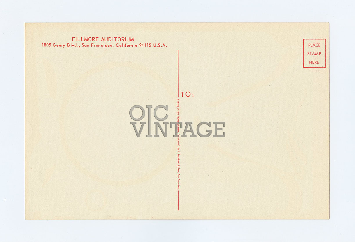 BG  77 Postcard Steve Miller Moby Grape 1967 Aug 13