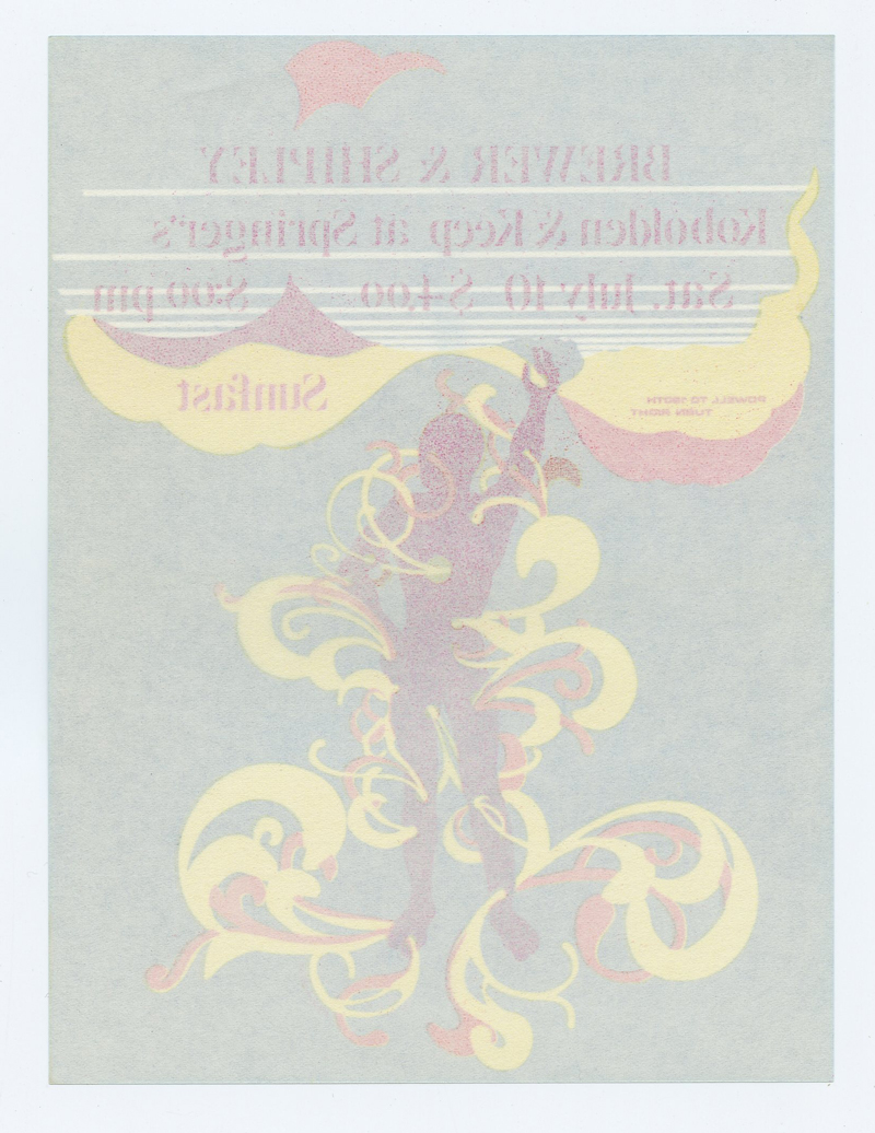 Springers Ballroom Handbill 1971 Jul 10 Brewer and Shipley 