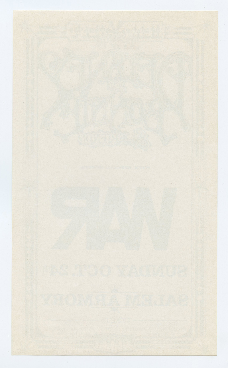 Delaney and Bonnie WAR Handbill Salem Armory 1971 Oct 21 Bruce Webber