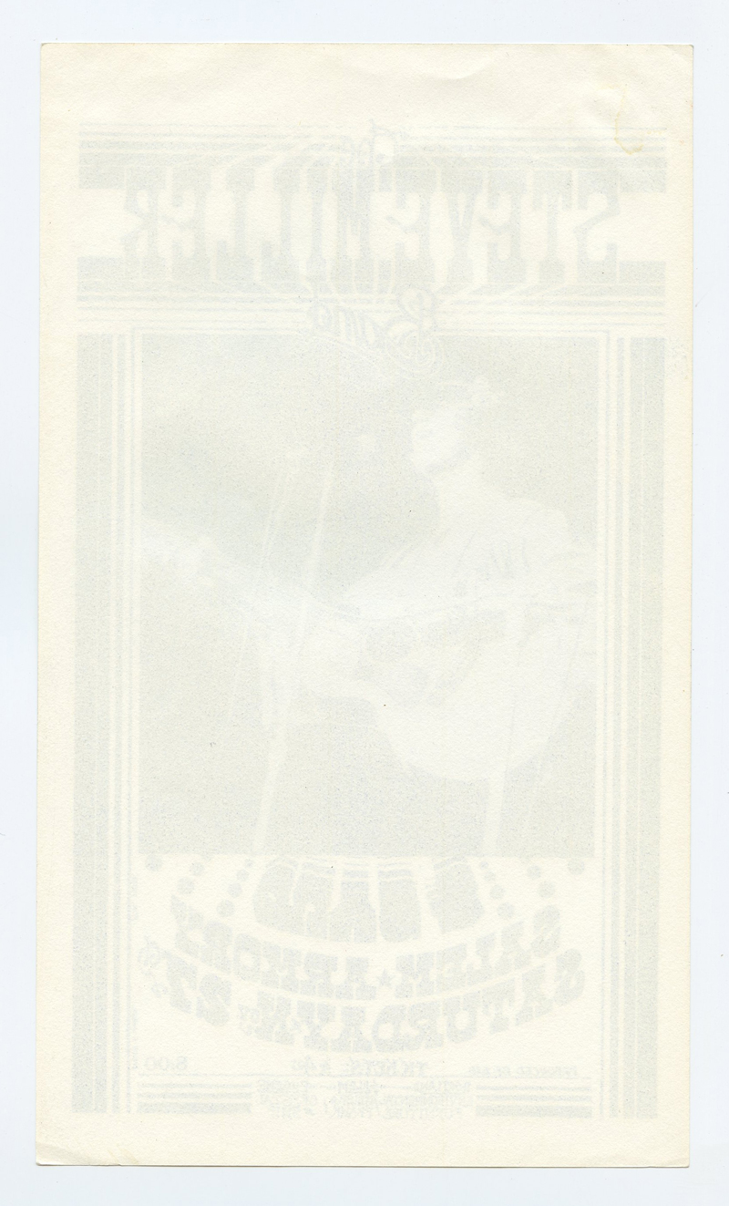 Steve Miller Band Handbill 1971 Nov 27 Salem Armory Oregon Bruce Weber