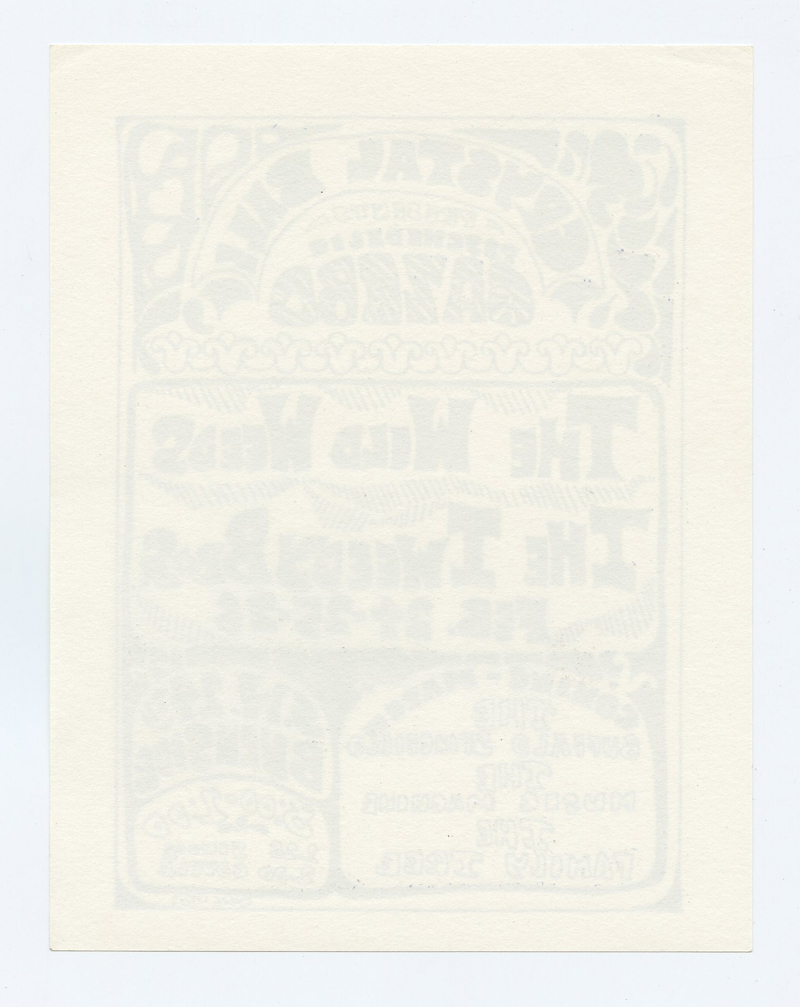 Wild Weeds Handbill w/ Tweedy Brothers 1967 Crystal Ballroom Handbill Portland