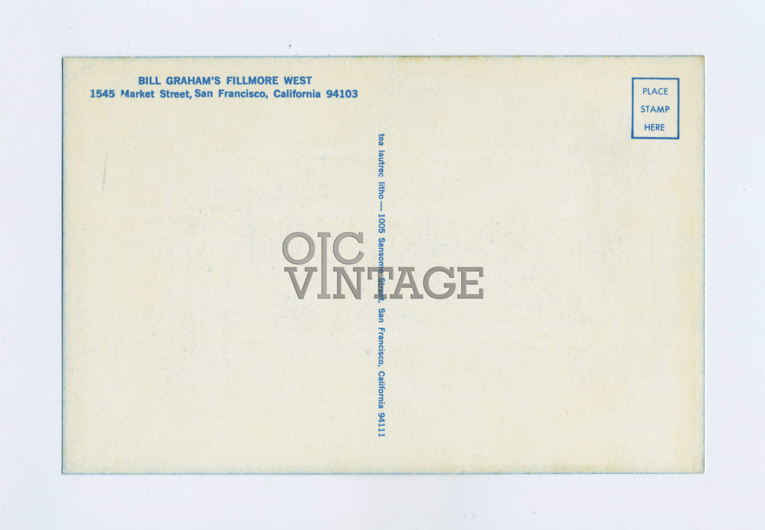 BG 153 Postcard Vanilla Fudge Youngbloods1968 Dec 31
