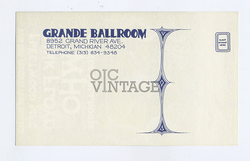 Grande Ballroom Postcard 1968 Jul 11 Pink Floyd Fleetwood Mac The Who