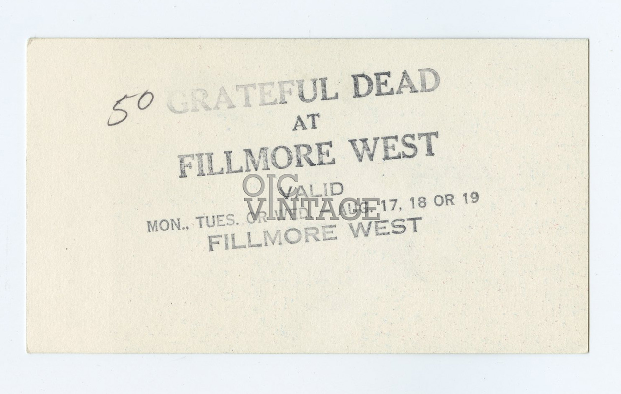 BG 227 Ticket Grateful Dead Miles Davis 1970 Apr 9