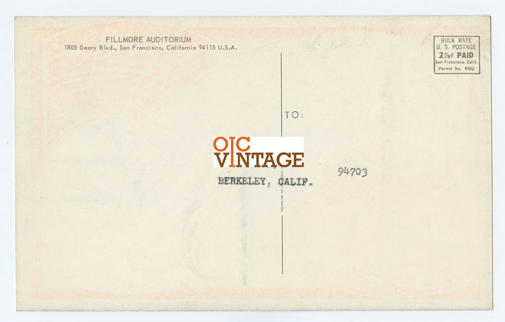 BG  57 Postcard Mailed The Byrds 1967 Mar 31