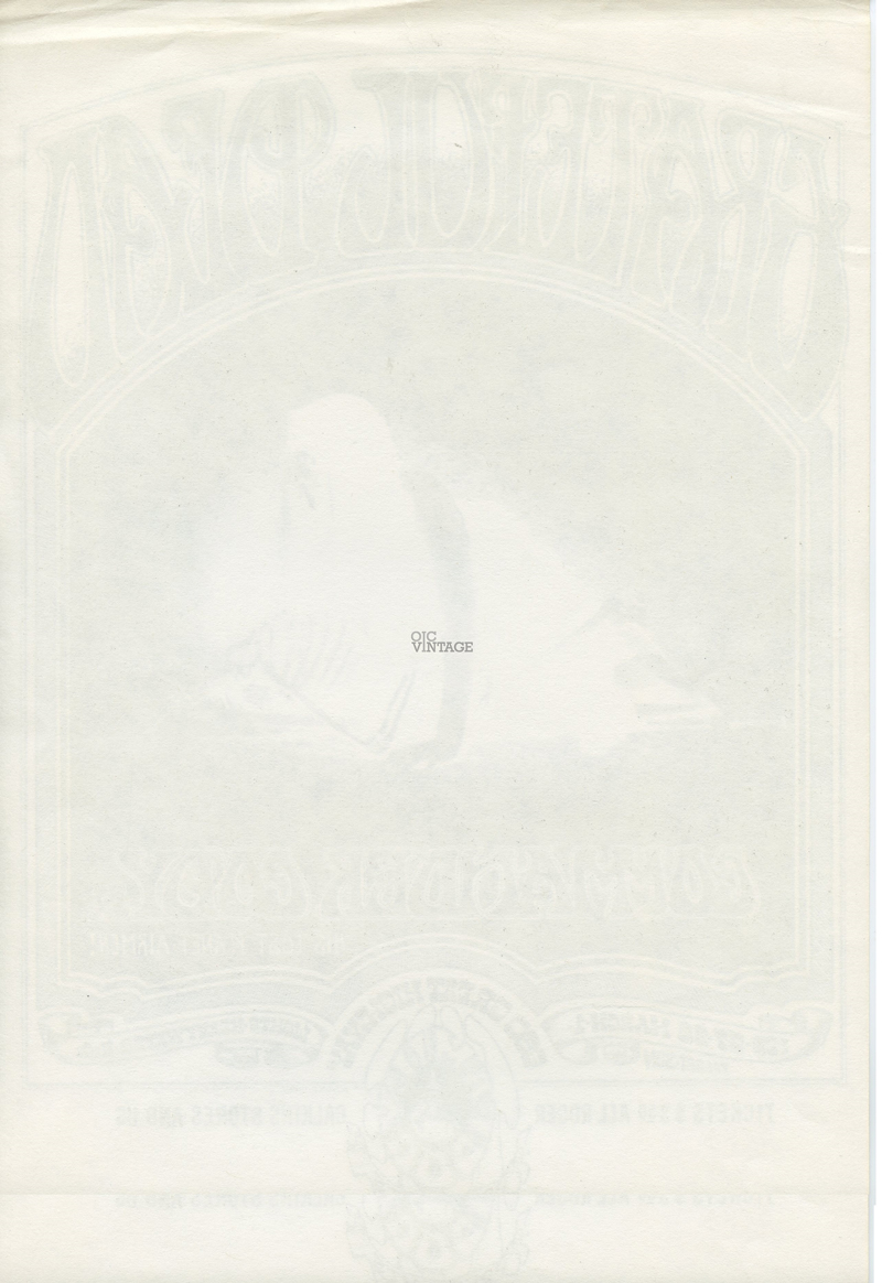 Grateful Dead Handbill Great Highway San Francisco 1970 Randy Tuten