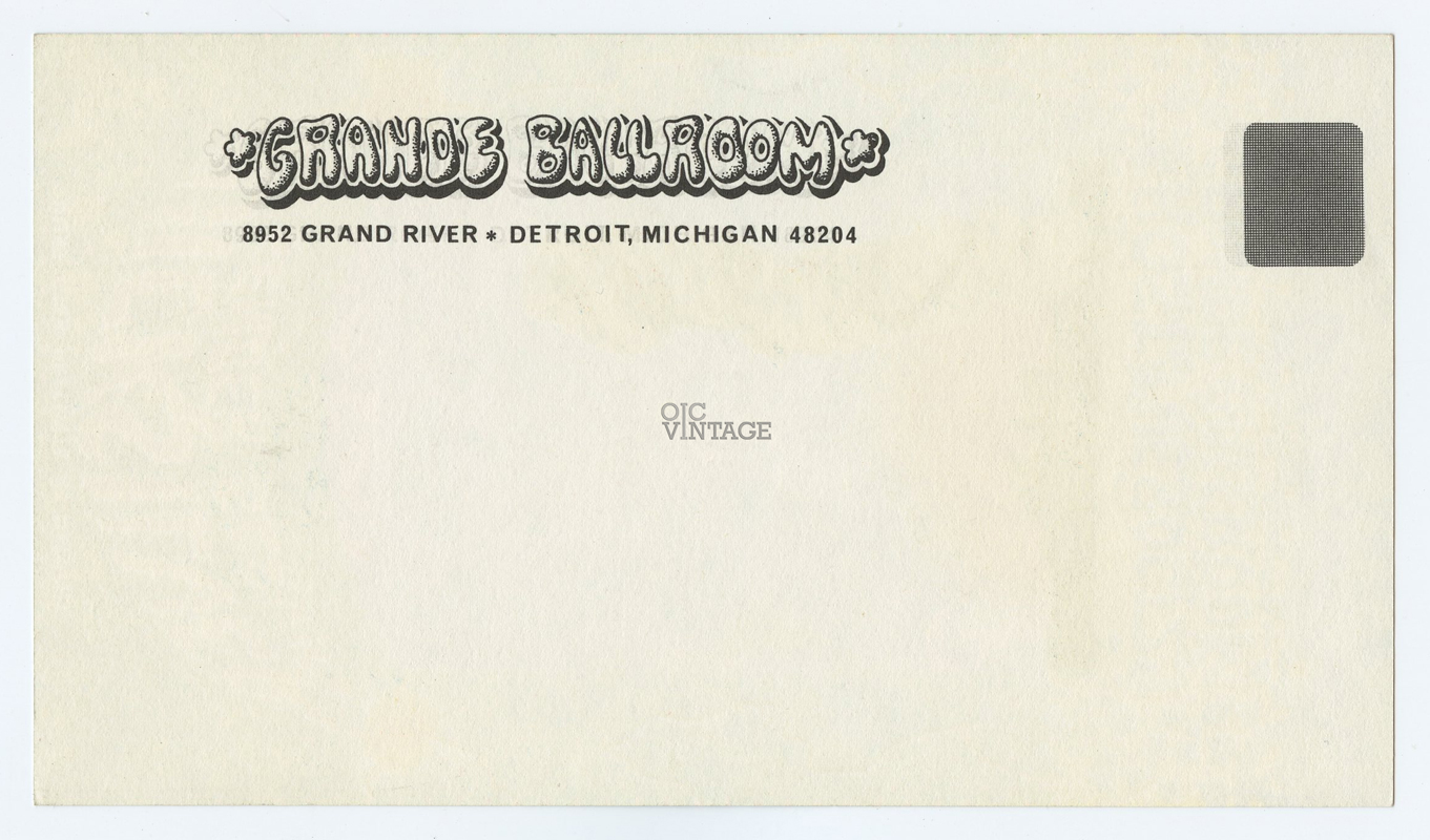 Grande Ballroom Postcard 1968 Oct 29 Quicksilver Messenger Service