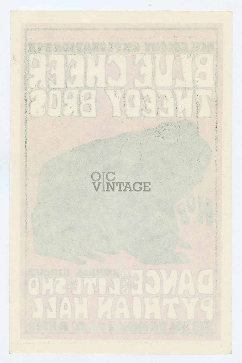 Pythian Hall Handbill 1967 Apr 21 Blue Cheer Tweedy Brothers