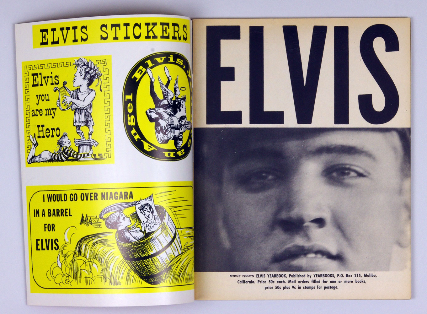 Elvis Presley Yearbook Hound Dog Tag Published 1960