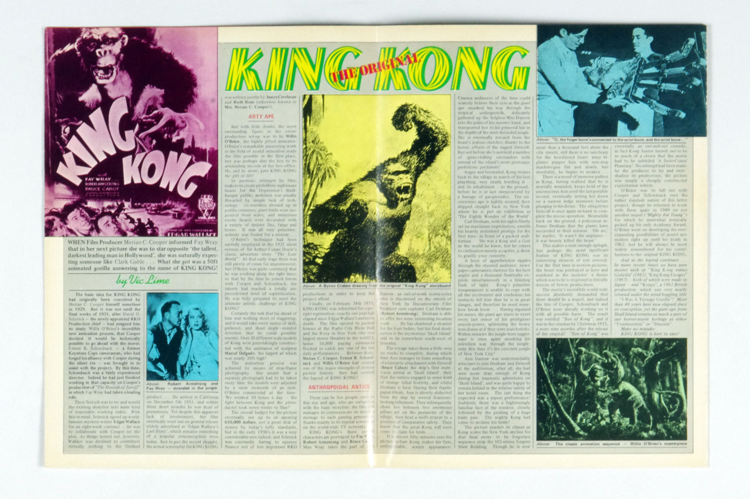 KING KONG Poster Magazine 1977 The Monster That Made History 