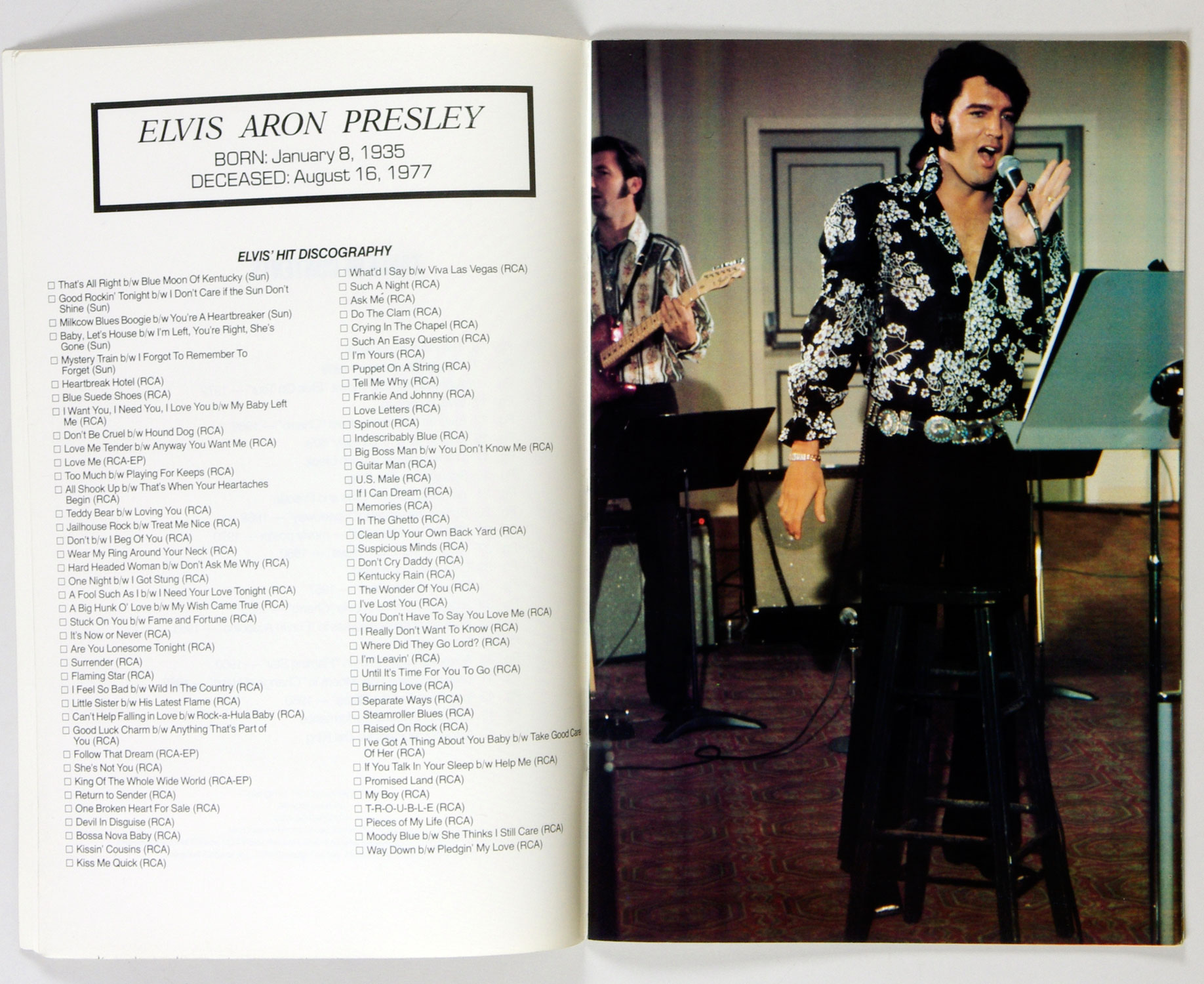 Elvis Presley Poster Book 1977 New Series 20 Posters