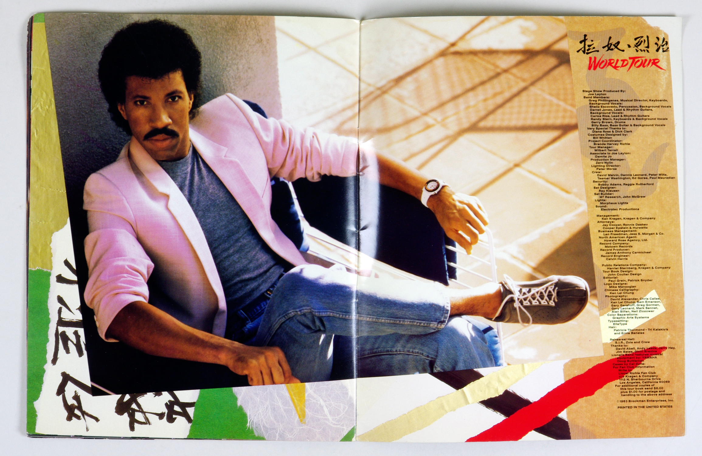 Lionel Richie 1983 World Tour Program Book