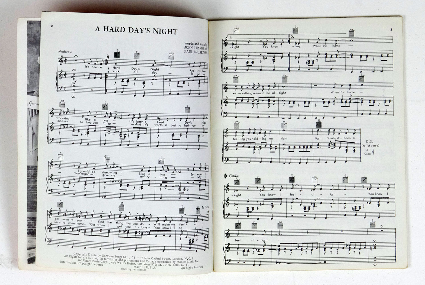 The Beatles Song Book 1964 A Hard Day's Night