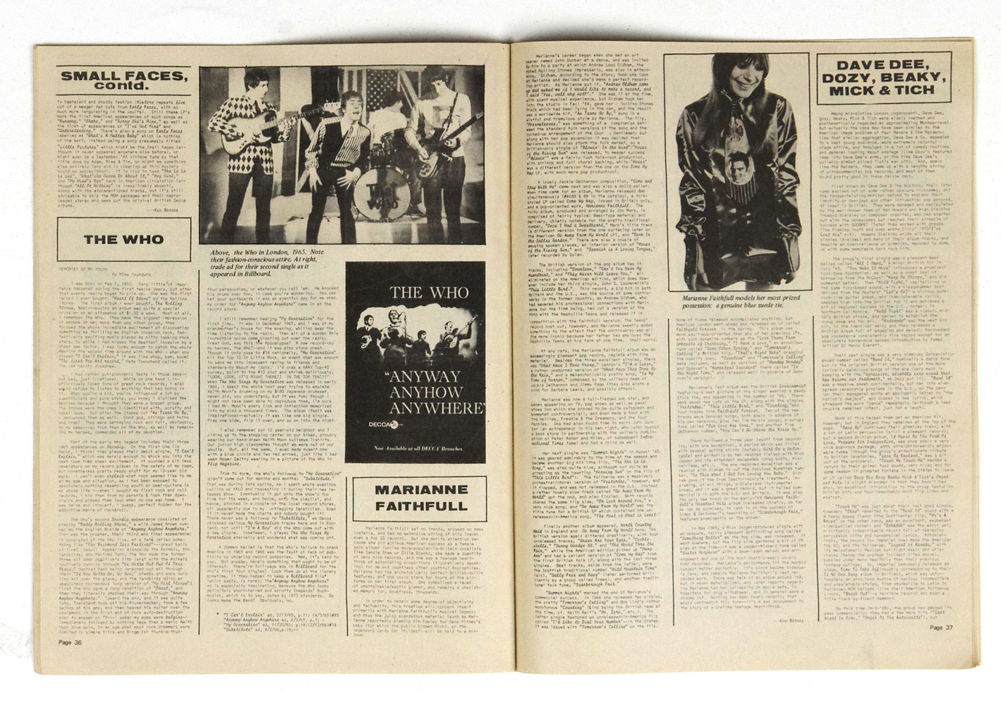 The Beatles Magazine Who Put The Bomb British Invasion 1973 Fall Greg Shaw