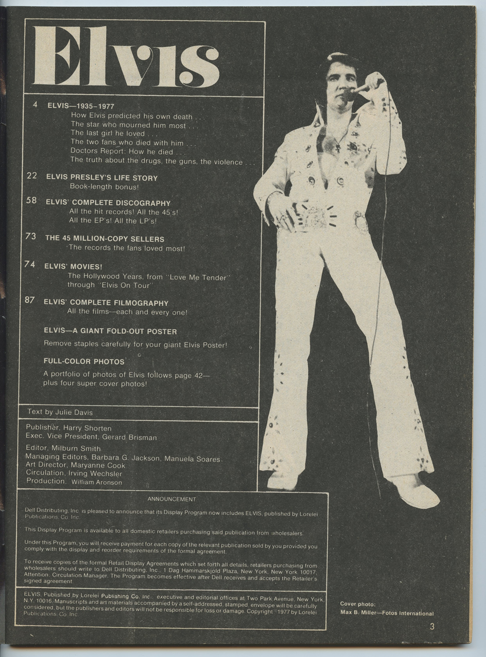 Elvis Presley Magazine back issue 1977 Elvis Presley Memories forever