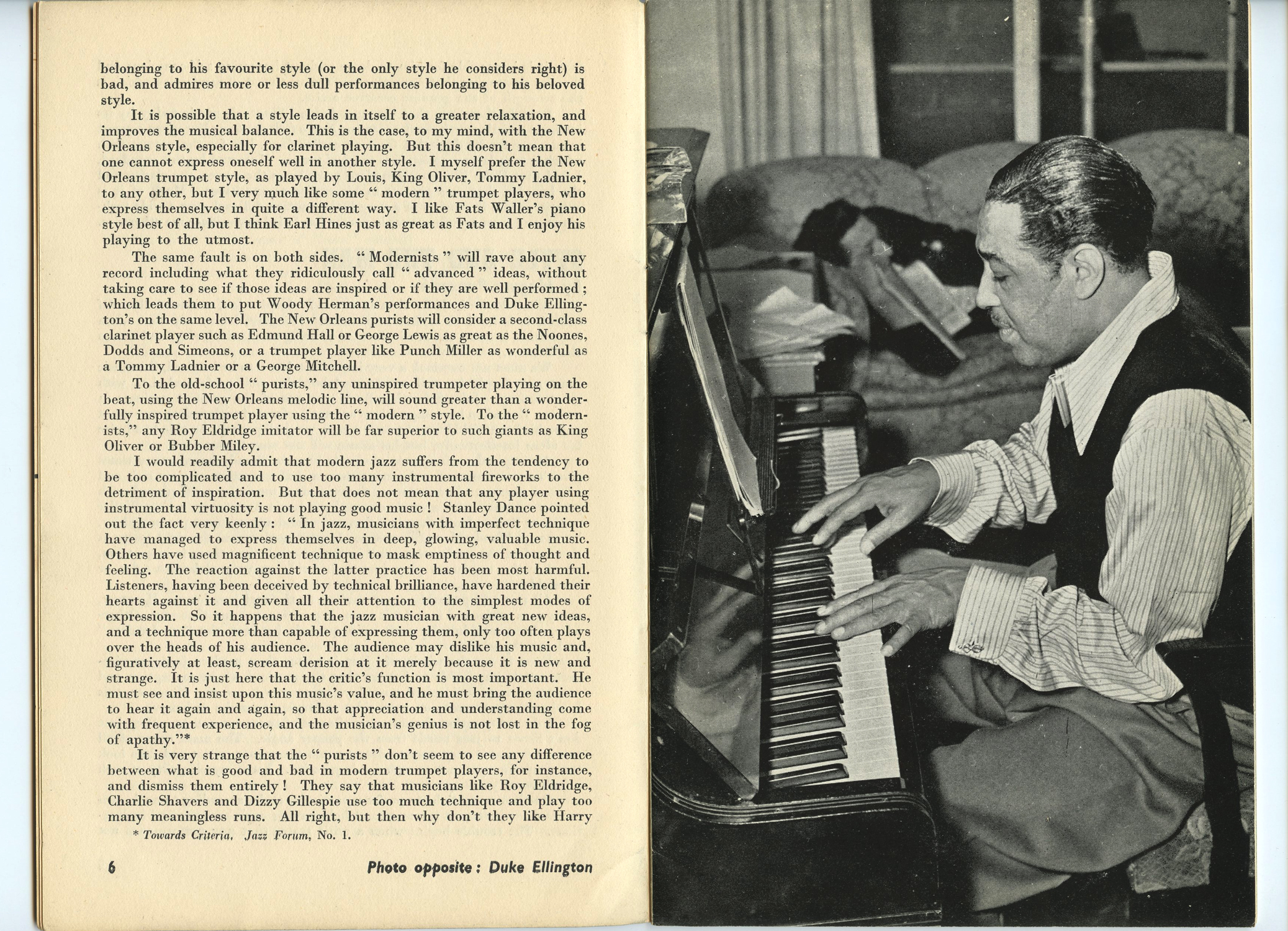 Jazz Music Magazine 1948 Featuring Duke Ellington Bunk Johnson UK Vintage 