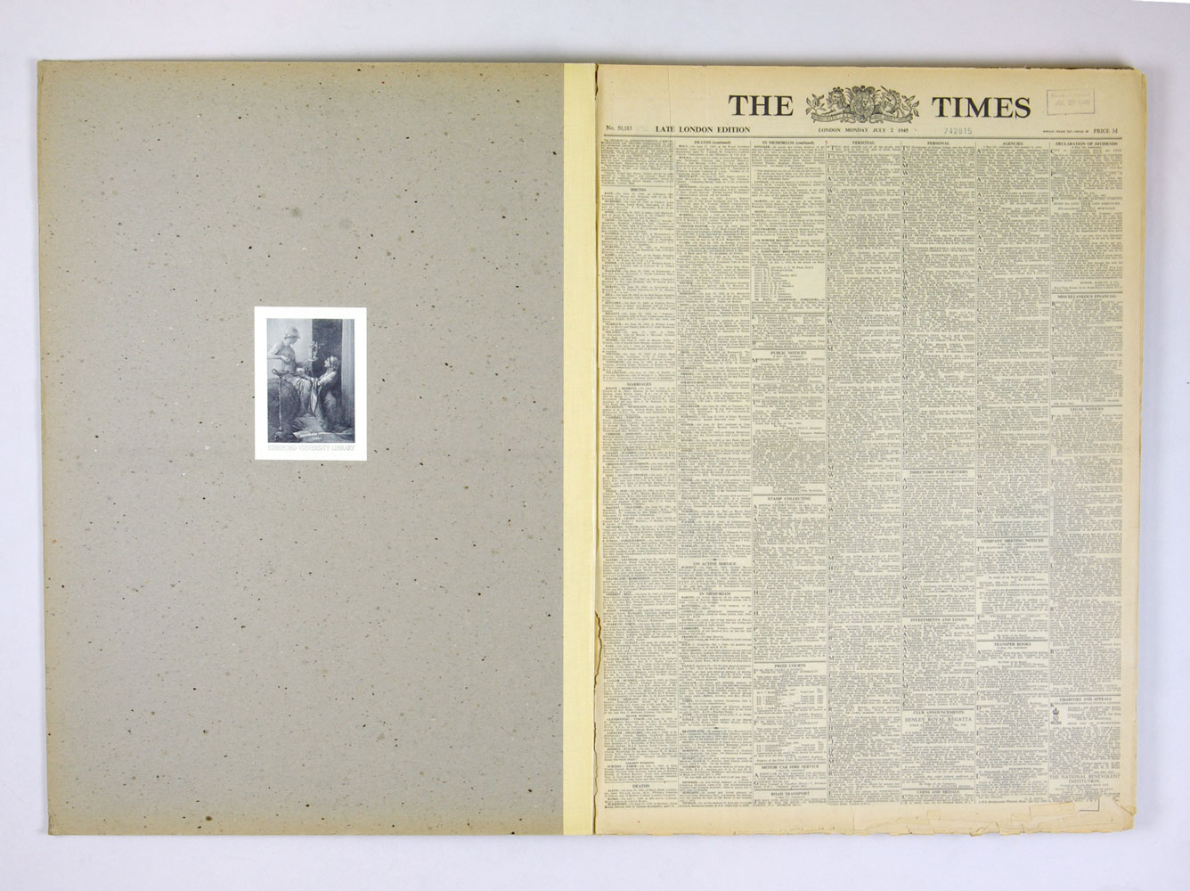 LONDON Times Historical News Paper 1945 April July August The End of WW II Bound Book Set of 3