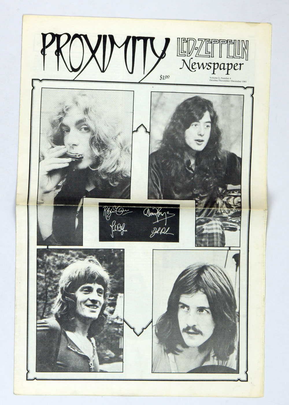 Led Zeppelin Fanzine  Proximity 1980 thru 1981 Vol. 1 thru 8 Set of 8 