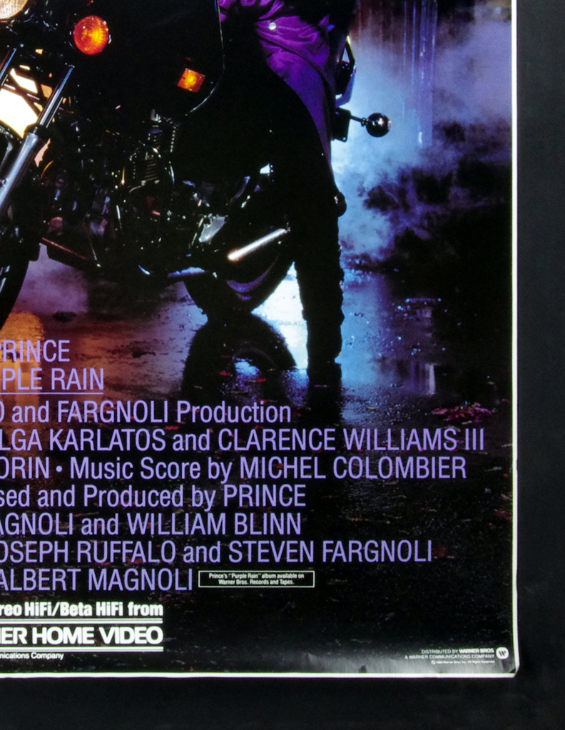 Prince Poster Purple Rain 1984 Movie Home Video Promo 27 x 39