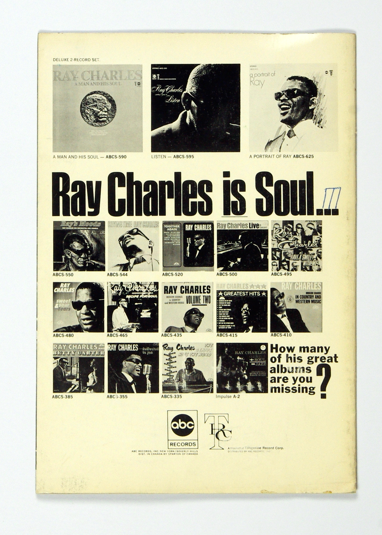 Ray Charles 1967 The Ray Charles Show tour Program Book