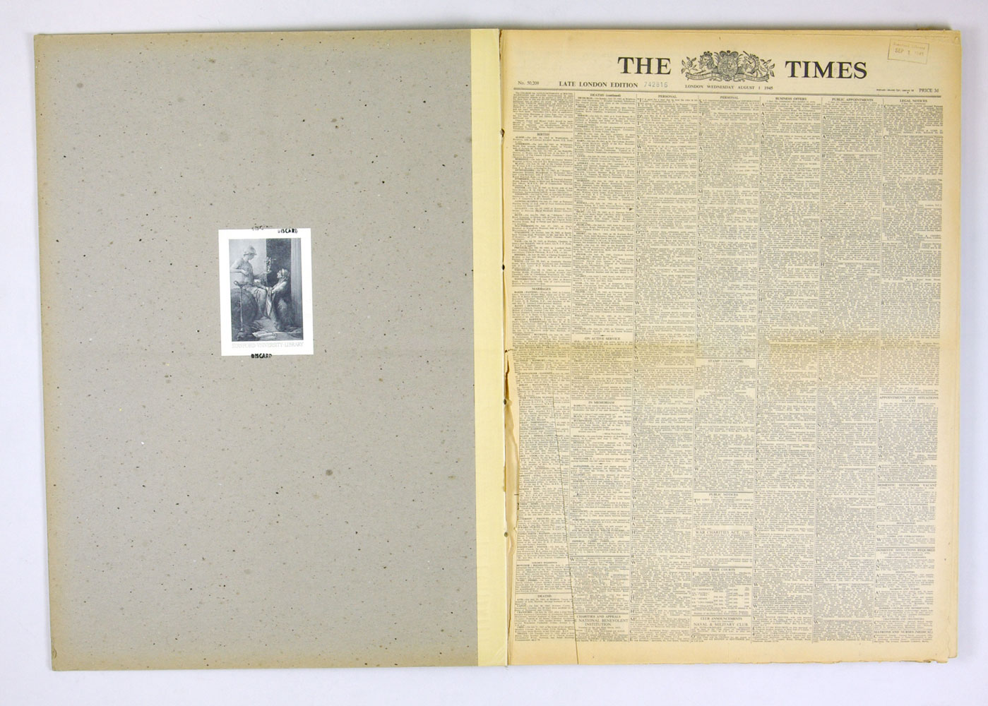 LONDON Times Historical News Paper 1945 April July August The End of WW II Bound Book Set of 3