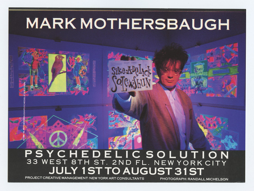 Mark Mothersbaugh Visual Art Exhibition Postcard 1993  Psychedelic Solution Gallery