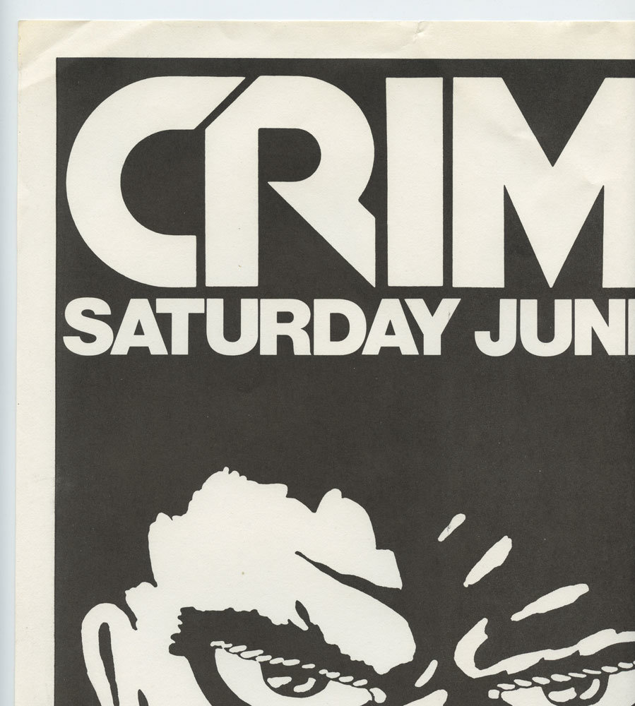 Crime Poster 1978 Jun 24 Mabuhay Gardens San Francisco