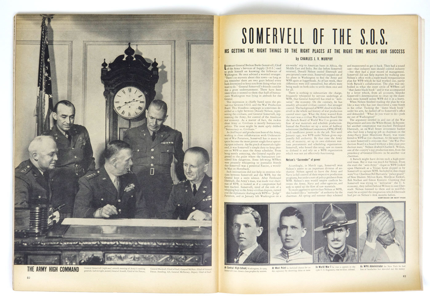 LIFE Magazine Back Issue 1943 March 8 General Somervell