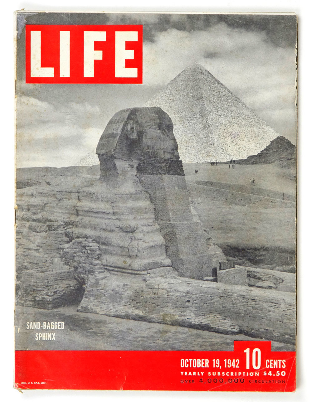 LIFE Magazine Back Issue 1942 October 19 Sand Bagged Sphinx