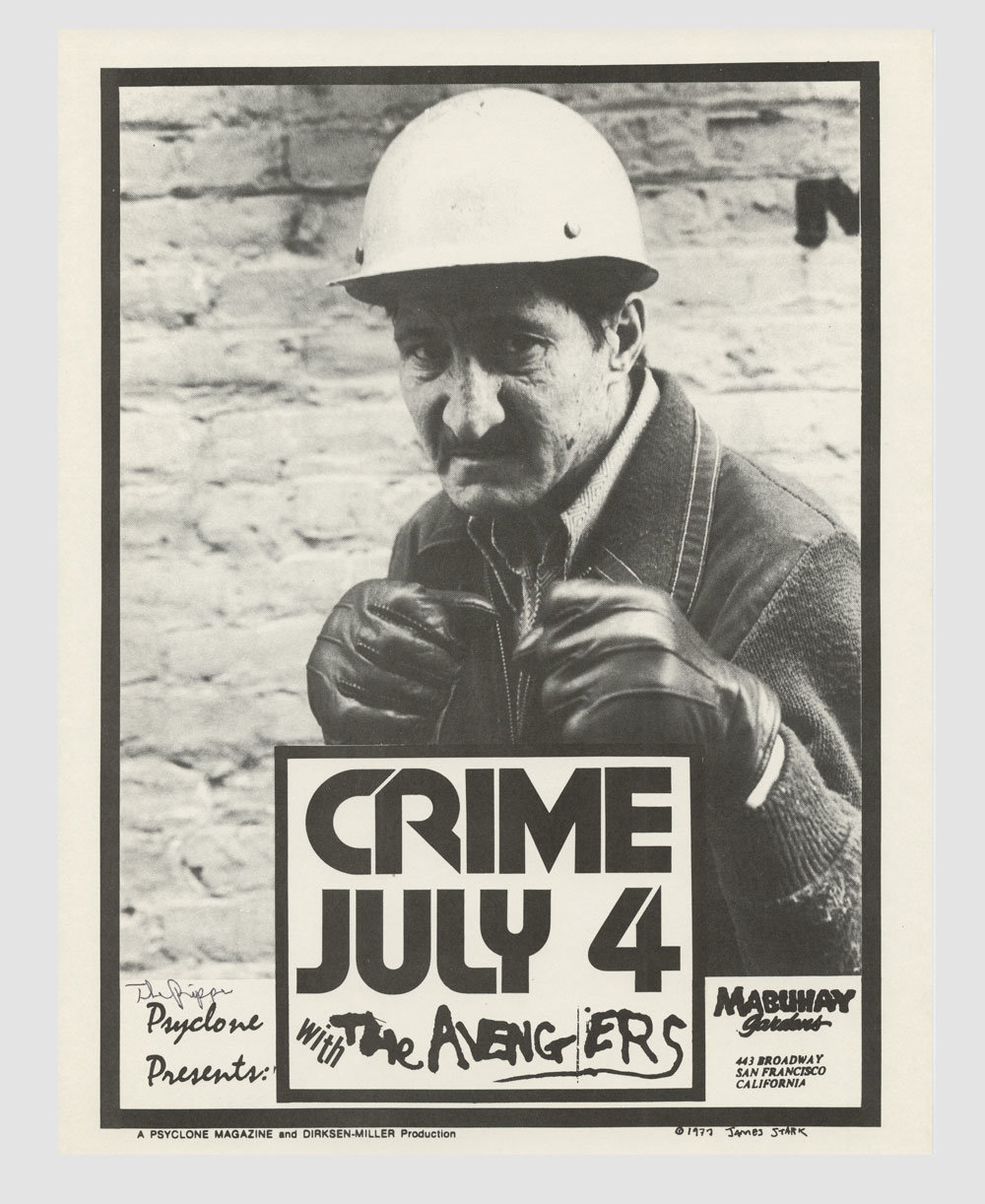 Crime Handbill 1977 Jul 4 Mabuhay Gardens Ron Greco signed